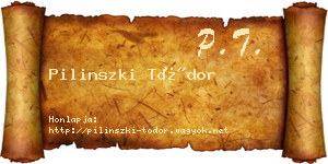 Pilinszki Tódor névjegykártya